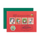 PEANUTS SNOOPY & WOODSTOCK Festive Stamps Christmas Card