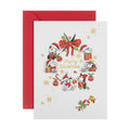 Classic PEANUTS™ SNOOPY & WOODSTOCK Wreath Design 3D Pop-Up Christmas Card
