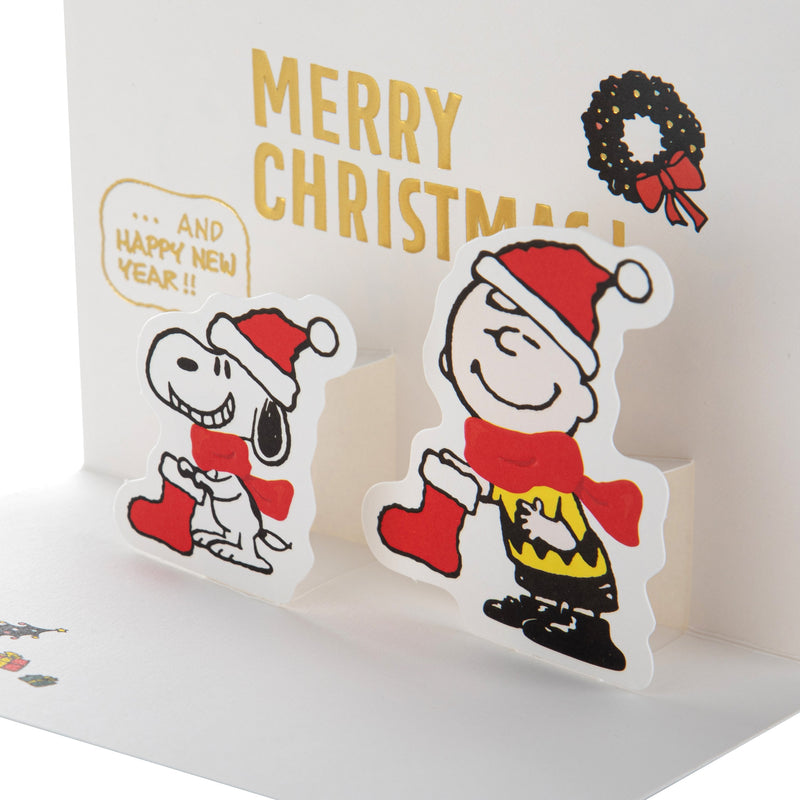 Vintage PEANUTS™ SNOOPY, WOODSTOCK & Charlie Brown 'Together' 3D Pop-Up Christmas Card