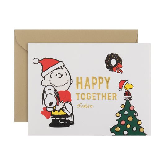 Vintage PEANUTS™ SNOOPY, WOODSTOCK & Charlie Brown 'Together' 3D Pop-Up Christmas Card