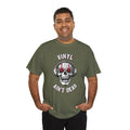'Vinyl Ain't Dead' Skull Men's T-Shirt, showing reverse