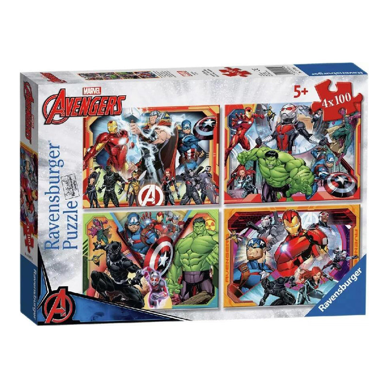 Marvel Avengers 4x 100 Piece Jigsaw Puzzles