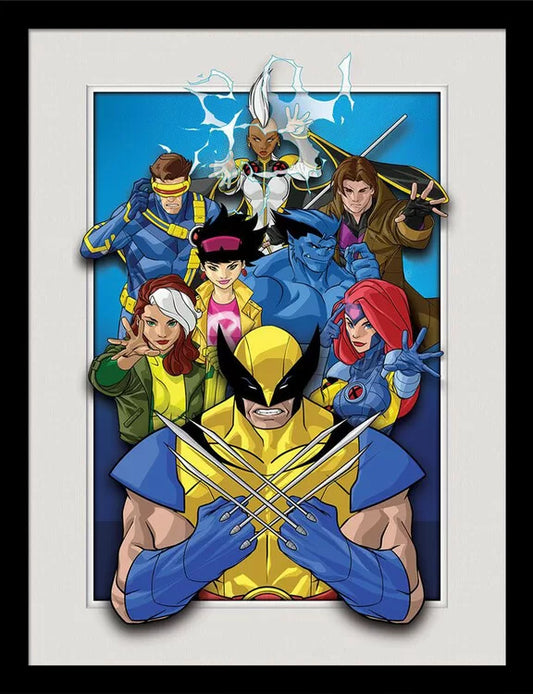 Marvel Comics X-Men Characters Breakout 3D Effect Framed 30 x 40 cm Print