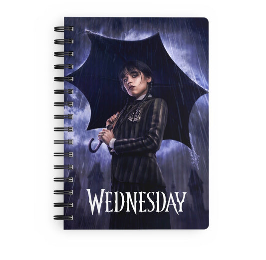 Wednesday 3D Effect Notebook - Rain Wednesday (Addams Family Netflix)