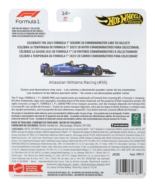 Hot Wheels Premium F1: Williams Carlos Sainz - Image