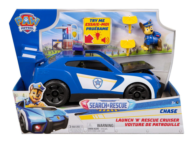 Paw Patrol Search & Rescue Chase Launch 'n' Rescue Cruiser with Figure & 2 Projectiles - Image