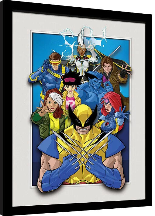 Marvel Comics X-Men Characters Breakout 3D Effect Framed 30 x 40 cm Print