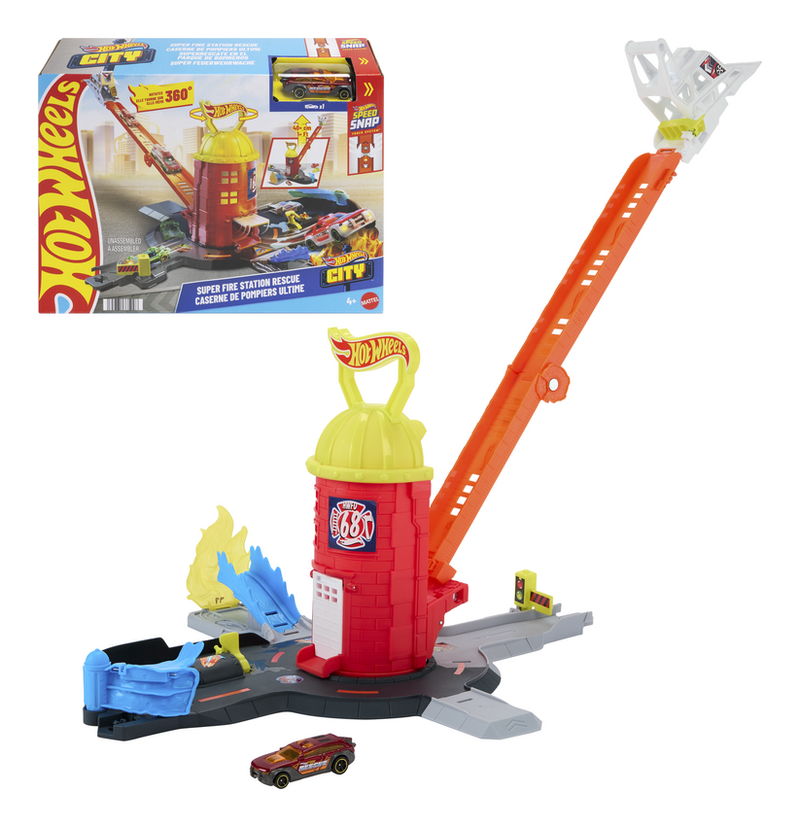 Hot Wheels City Super Fire Station Rescue - Image