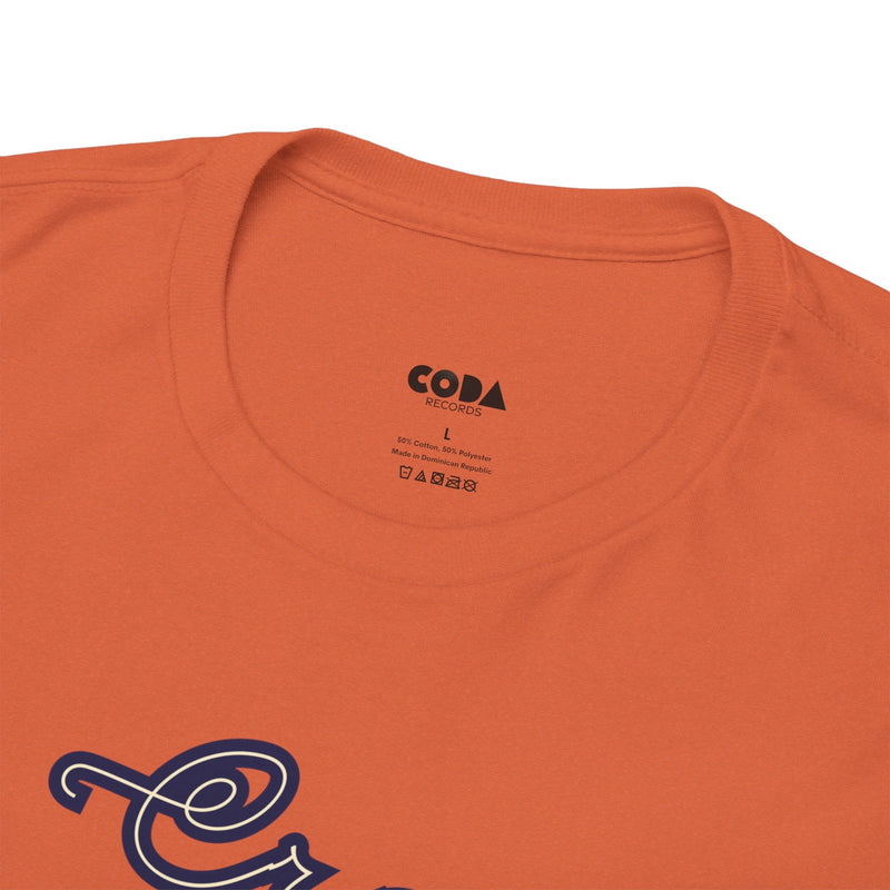 'Crate Digger' Vinyl Records Men's T-Shirt, close-up detail