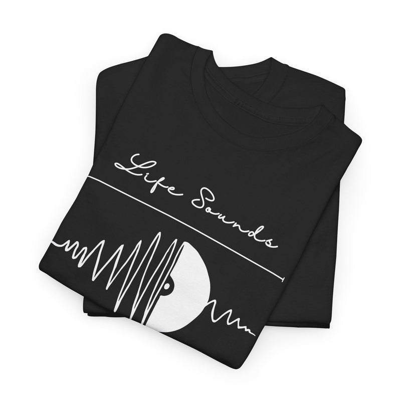 'Life Sounds Better on Vinyl' Men's T-Shirt, in display