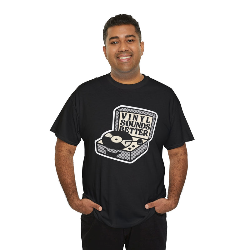 'Vinyl Sounds Better' T-Shirt, rear view