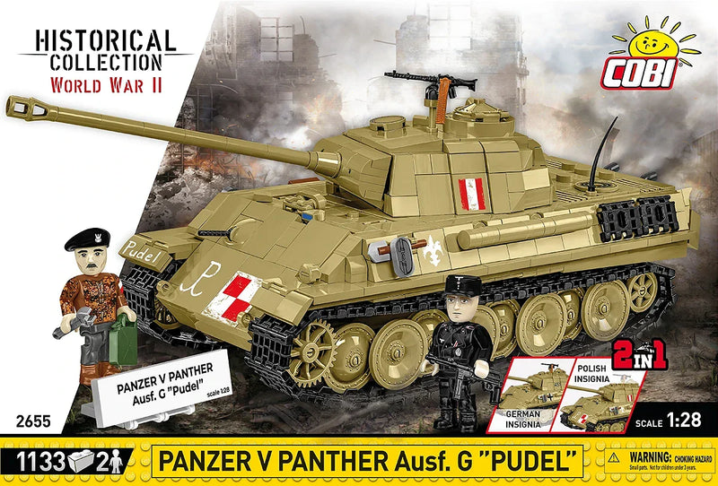 Cobi 2655 World War II Panzer V AUSF.G Pudel 1133 pcs