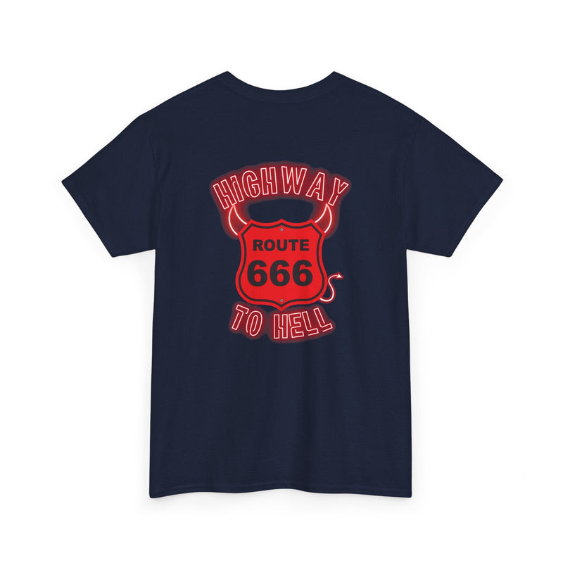 'Highway to Hell' Lyric T-Shirt, showing reverse
