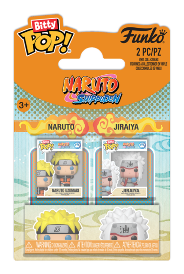 Naruto - Naruto & Jiraiya 2 Pack Funko Bitty Pop! Vinyl Figures