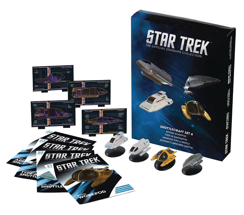 Shuttlecraft Set 6 (Sphinx Workpod, Type-18 Shuttlepod, Galileo-type Shuttlecraft Hawking and Janeway's Armored Shuttle) M...