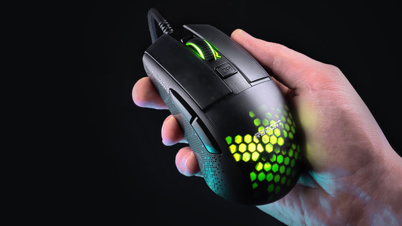 Turtle Beach Burst Pro Wired Gaming Mouse Black for PC close up detail