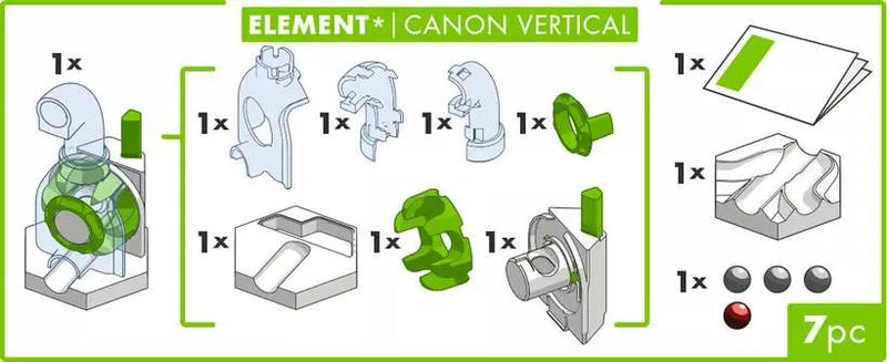 Ravensburger GraviTrax Element Vertical Cannon, rear view