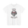 'Vinyl Ain't Dead' Skull Men's T-Shirt, size reference