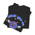 'Catch You On The Flip Side' Men's Vinyl T-Shirt, showing reverse