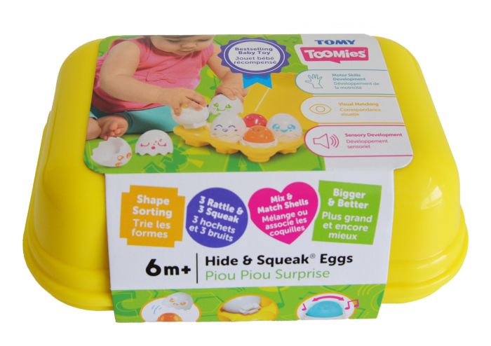 Toomies Classic Hide and Squeak Egg Toy Set