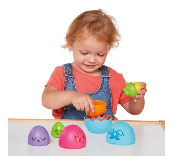 Toomies Nesting Eggs Hide and Squeak Toddler Toy