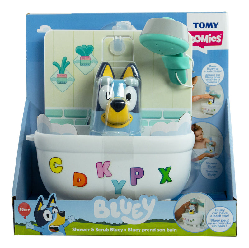 Bluey Shower & Scrub, close-up detail