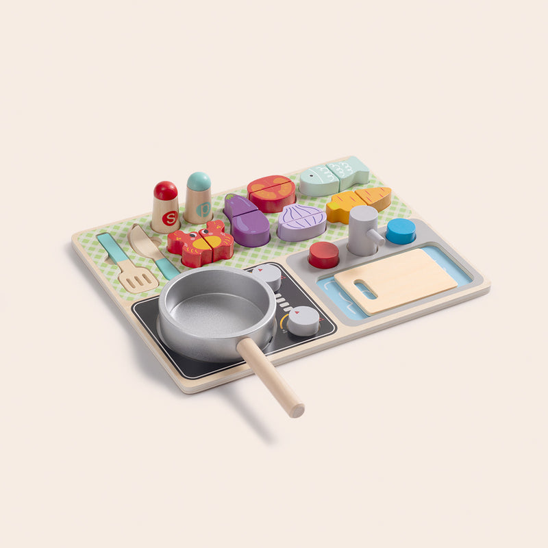 Wooden Kitchen Play Set