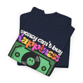 'Money can't buy happiness' Men's Vinyl T-Shirt, product detail