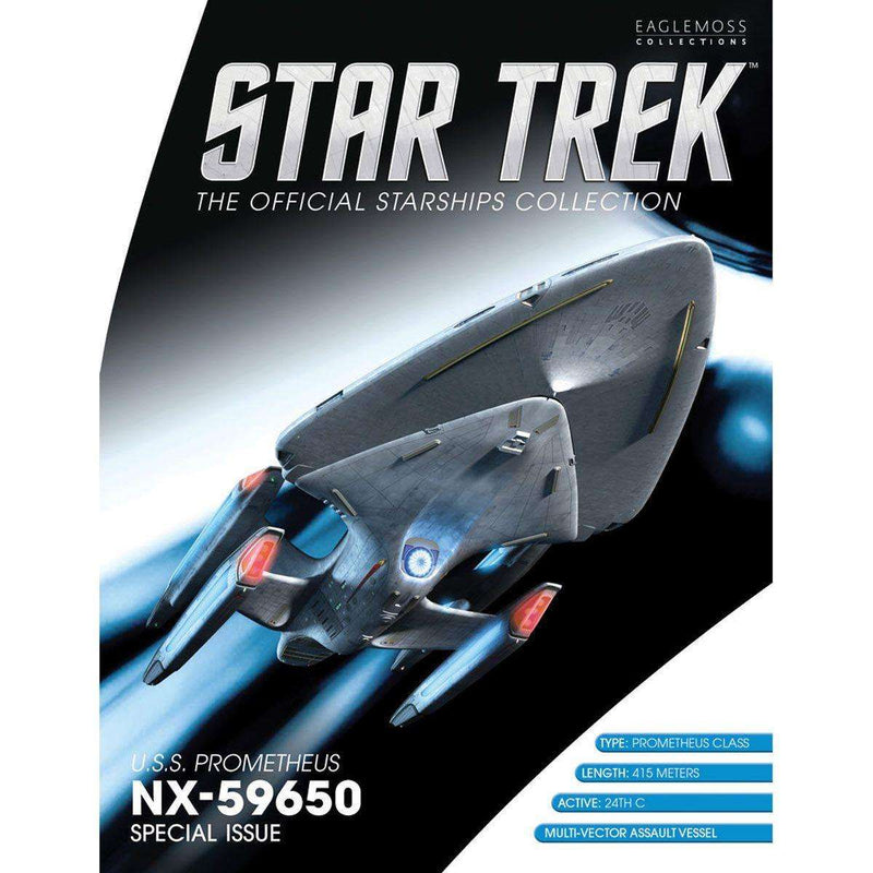 U.S.S Prometheus NX-59650 Starship Model Diecast Ship (Eaglemoss / Star Trek), in display