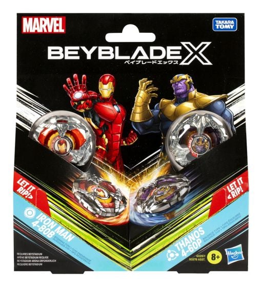 Beyblade X Marvel Iron Man 4-80B vs Thanos 4-60P