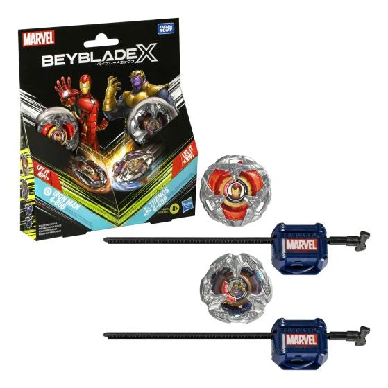 Beyblade X Marvel Iron Man 4-80B vs Thanos 4-60P