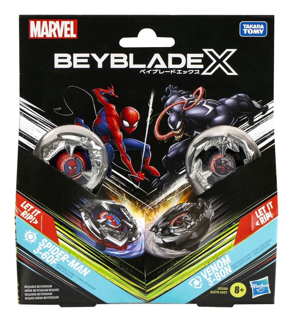 Beyblade X & Marvel Collab: Spider-Man 3-60F vs Venom 3-80N