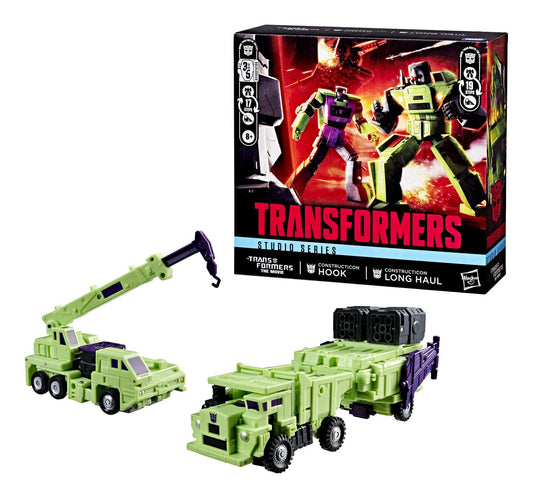 Transformers Studio Series The Transformers: The Movie Constructicon Long Haul & Constructicon Hook (Case of 2)