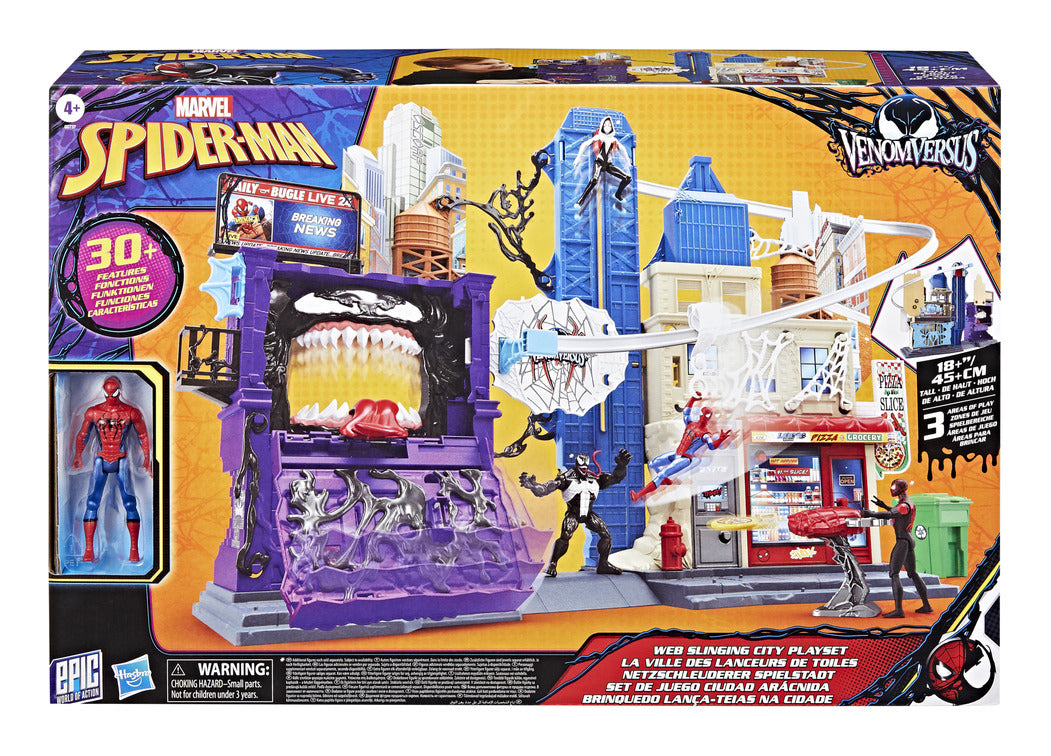 Marvel Spiderman x Venomverse Ultimate Web City 18" Scale Super Hero playset