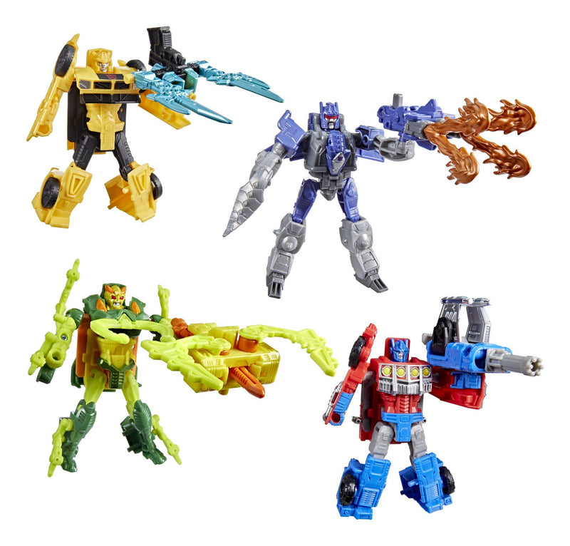 Transformers CYBERWORLD Armored Cyber Changers, in display