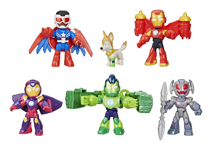 Marvel Avengers Iron Man and his Awesome Friends Armored-Up 7.5" Scale Collectible Set (6-Pack)