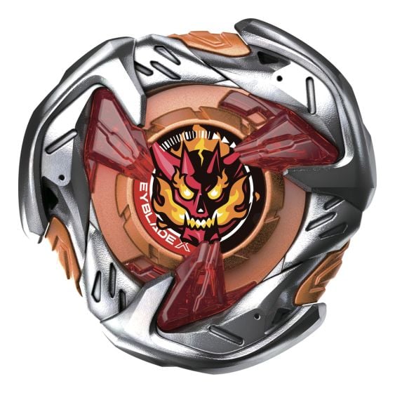 Beyblade X Staff Freshkills Hammer Incendio 3-70H UX Starter Pack Top and Launcher Set, close-up detail