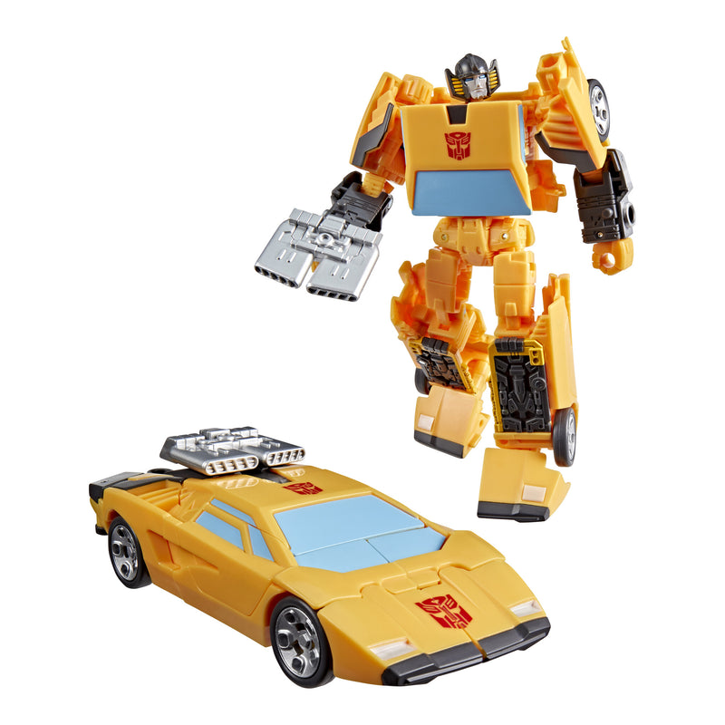 Transformers Studio Series Deluxe Class Sunstreaker Action Figure in use