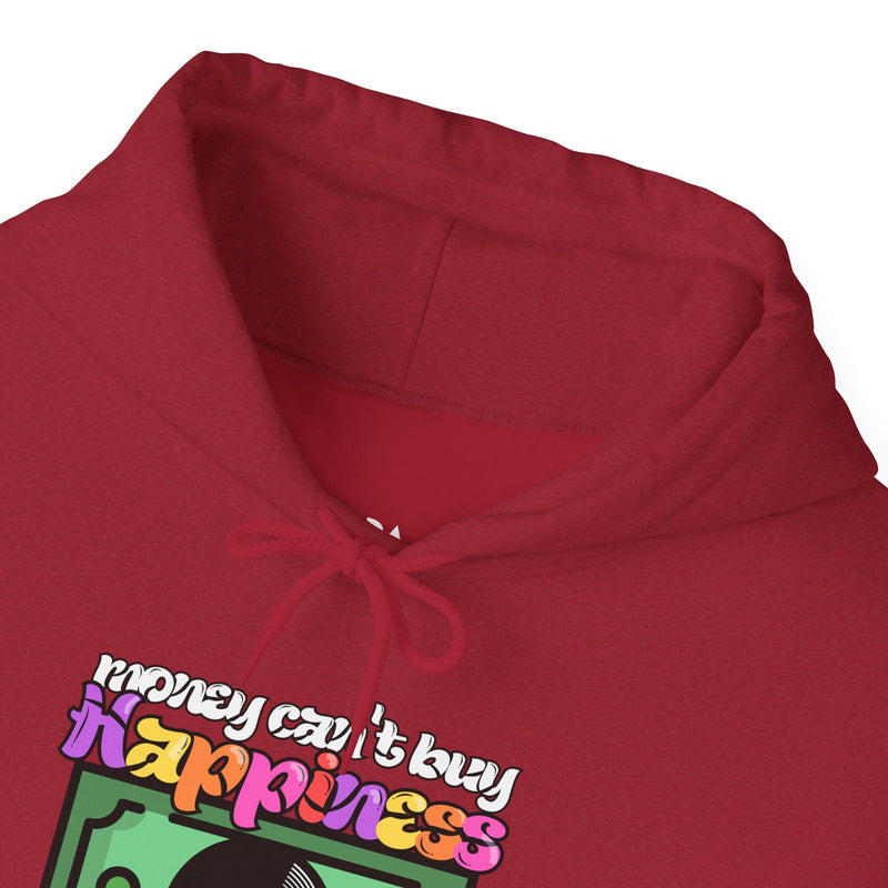 'Money Can't Buy Happiness, But It Can Buy Vinyl' Men's Hoodie, rear view