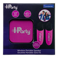 Pink Portable Karaoke Speaker & 2 Microphones