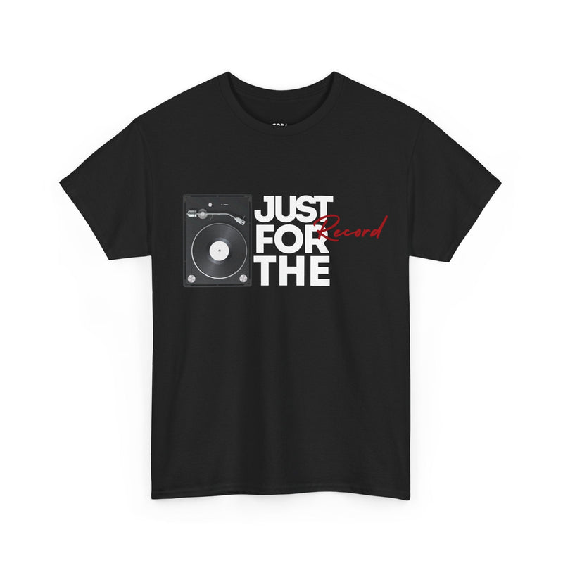 'Just for the Record' Men's Vinyl T-Shirt collectible from Coda Records