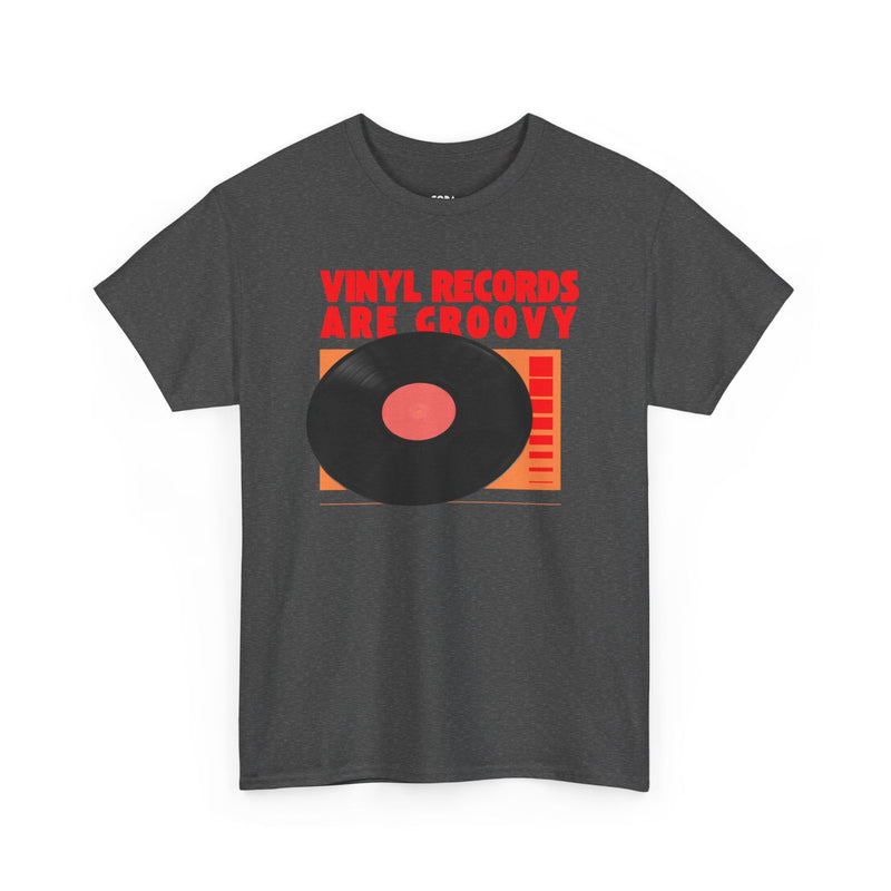 'Vinyl Records Are Groovy' Bold T-Shirt, additional view