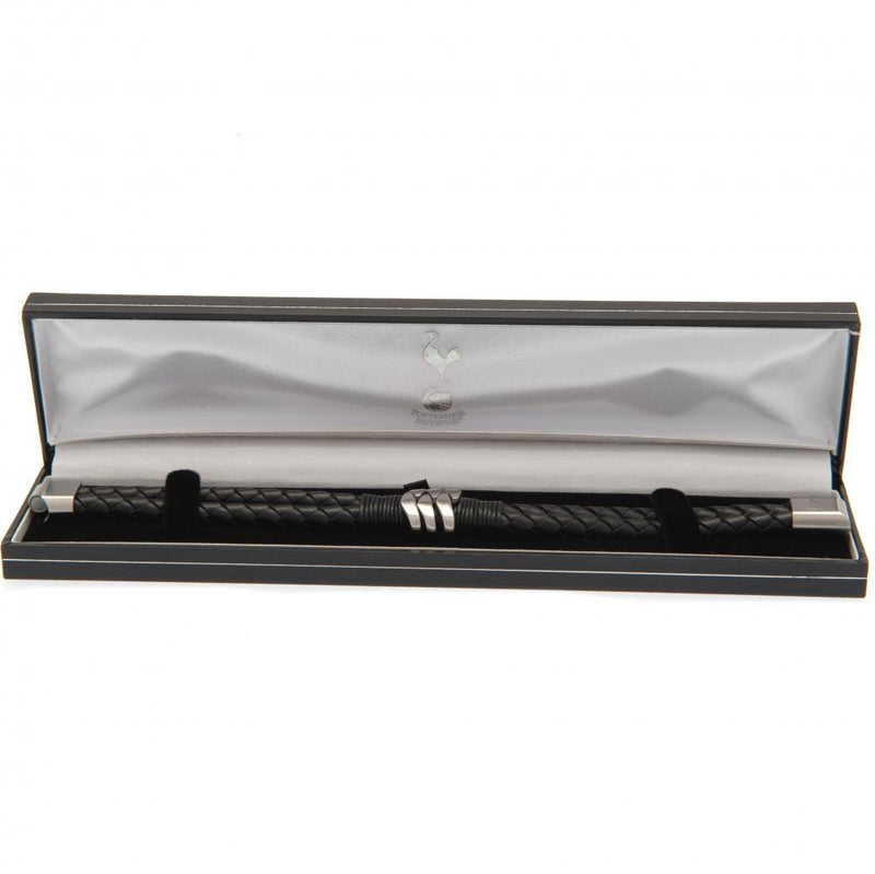 Tottenham Hotspur FC Leather Bracelet, side angle