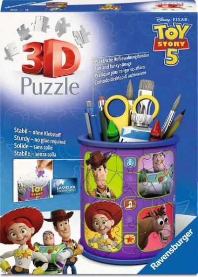 Toy Story 5 Pencil Holder 3D Puzzle,54pc, front detail
