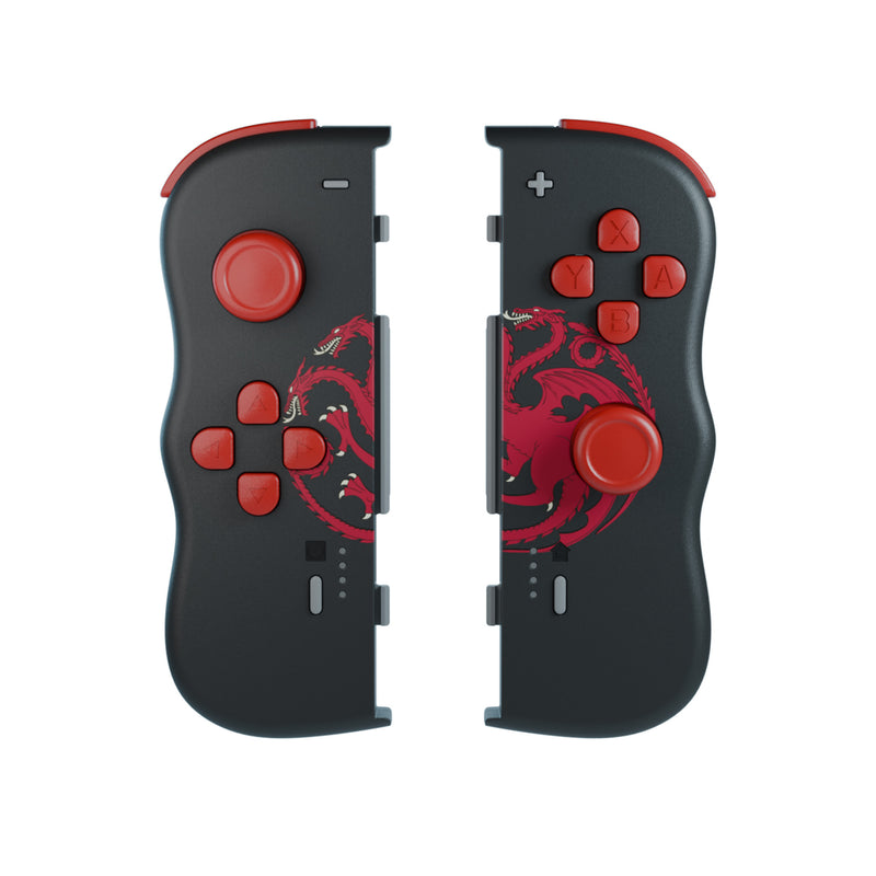 Lexip Game of Thrones House Targaryen Wireless Twin Pads Black for Nintendo Switch