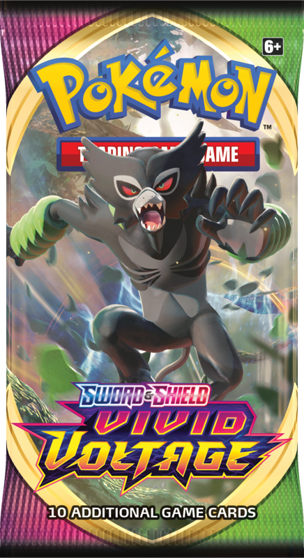 Pokemon Vivid Voltage Booster Pack (10 Cards), side angle