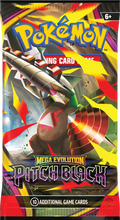 Pokemon TCG Mega Evolution Pitch Black Booster Pack (10 Cards), close-up detail