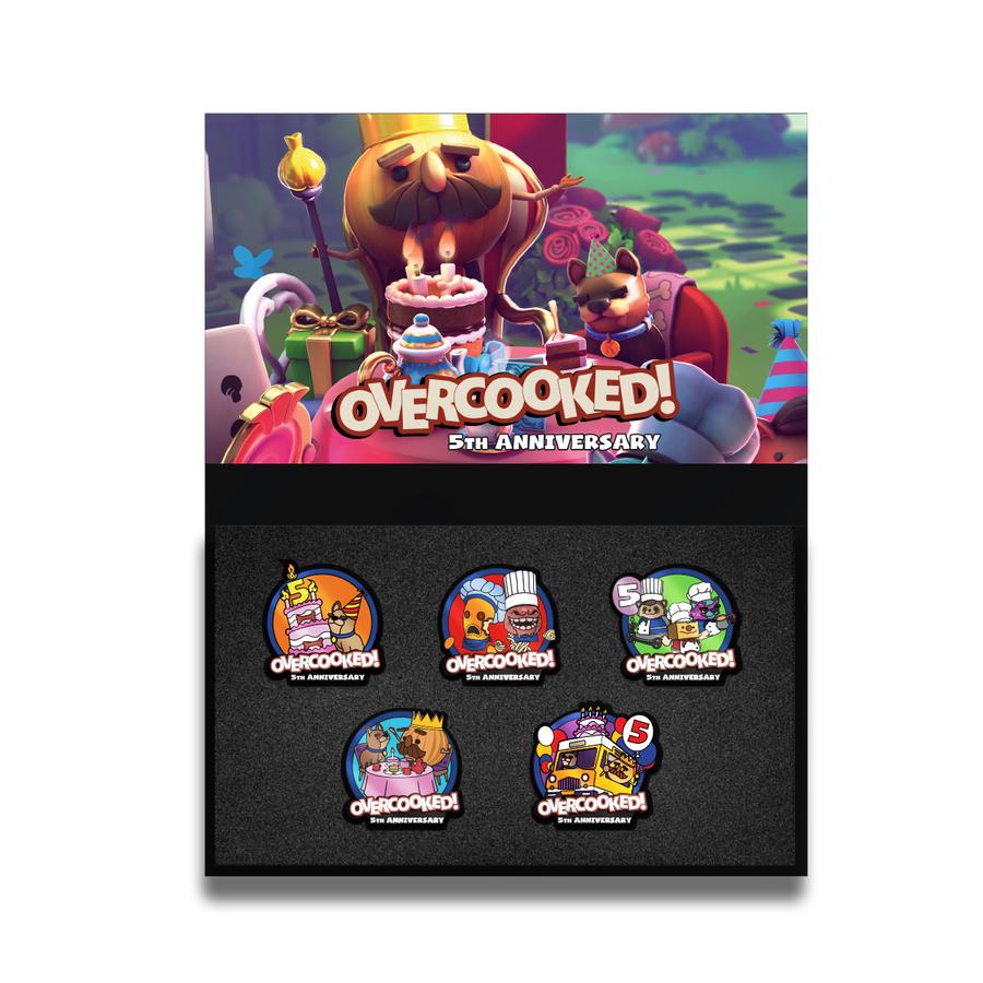 Pintrill 5th Anniversary AR Pin Set Overcooked Limited Edition Collectible Pins