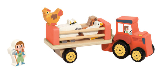 Wooden Farm Tractor, alternate view