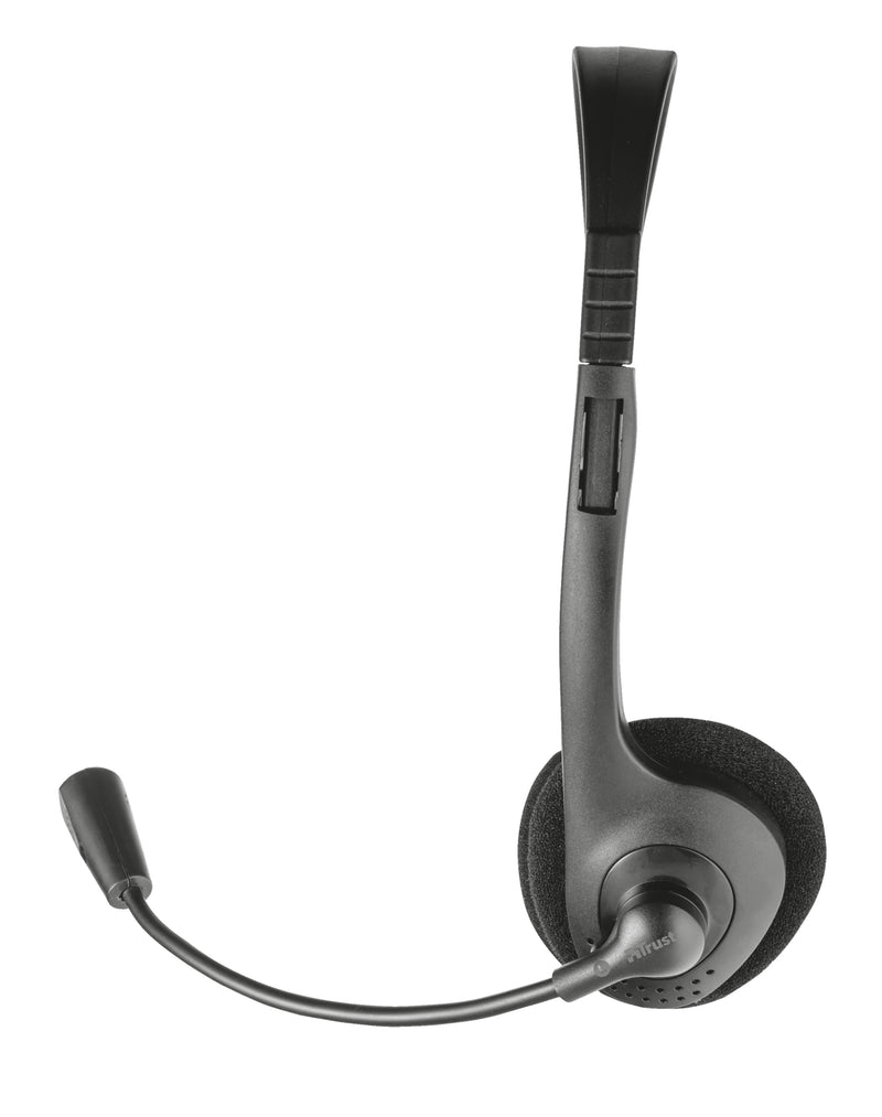 Trust Ziva Chat Wired Gaming Headset Black side angle